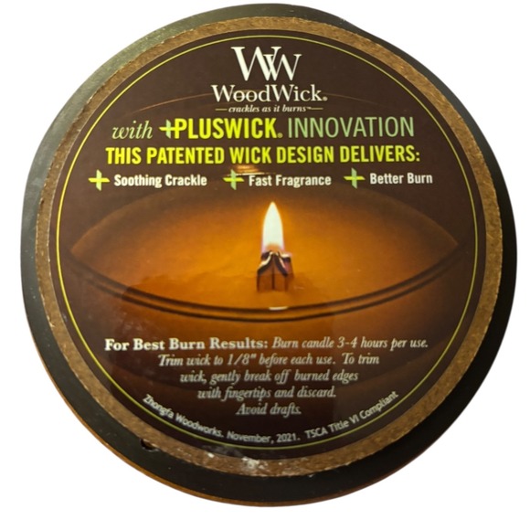 WoodWick White Teak Medium 9.7oz Hourglass Candle Crackles As It Burns NEW - Picture 7 of 8